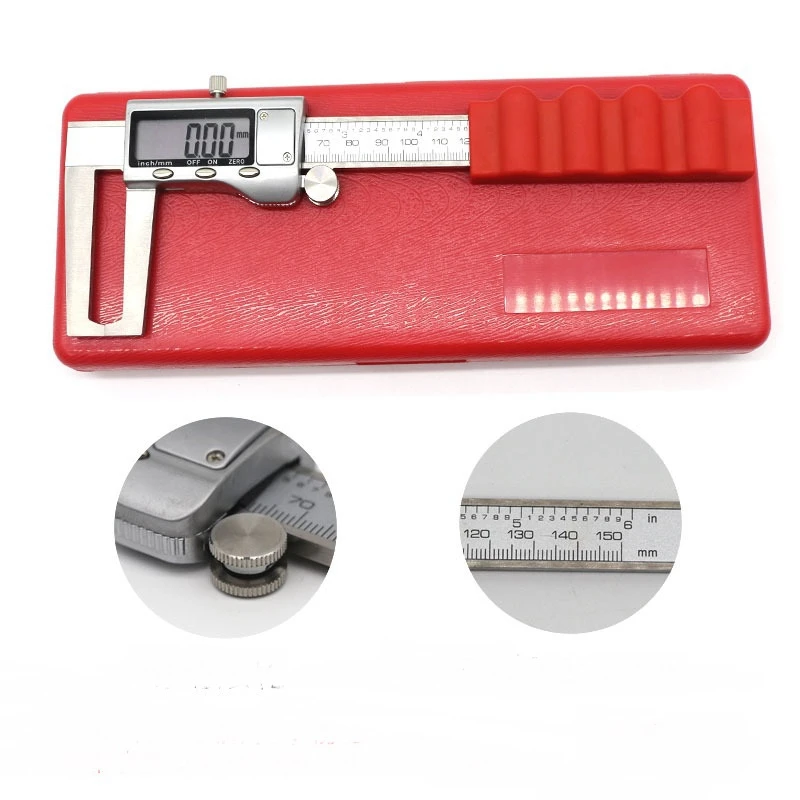 0.01mm Brake Disc Thickness Measuring Calipers 0-150mm Digital LCD Outside Groove Caliper Car Brake Pad Abrasion Ruler Tools