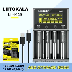 LiitoKala Lii-M4S 18650 LCD Multifunctional Battery Charger For 3.7V 1.2V 26650 21700 14500 18350 17500 AA AAA A C And Other