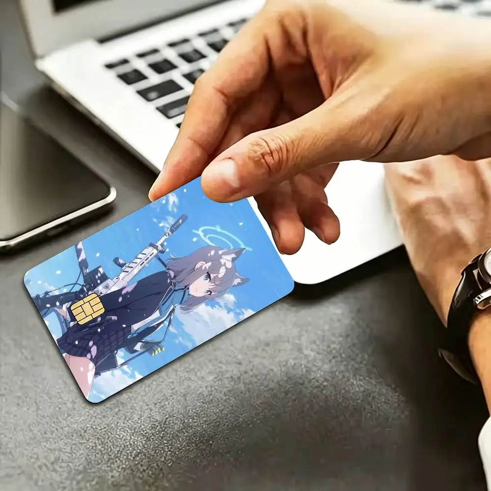 Hot-selling Blue Archives HD Waterproof Credit Card Stickers Silicone Decals For Chip Game Cards Gift