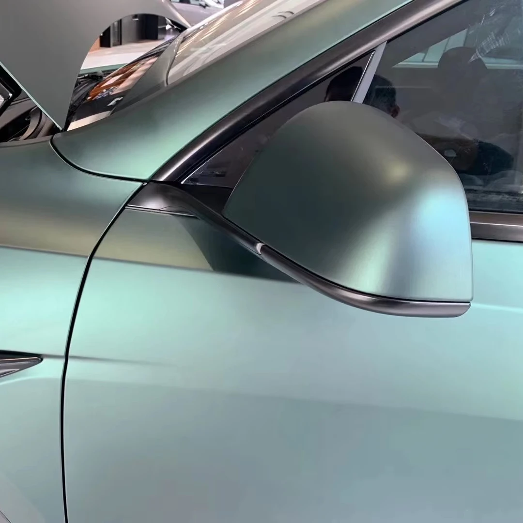 Fabrikantlevering Hoogwaardige PVC supermatte donkergroene vinylfilm voor carrosserieverpakking met zelfklevende functie