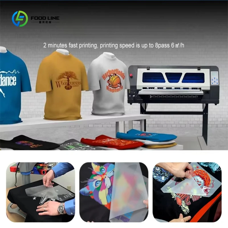 DTF Printer 24 Inch A1 60cm DTF Double XP600 Print Head Transfer T Shirt Printing Machine With Powder Shaker Machine customized