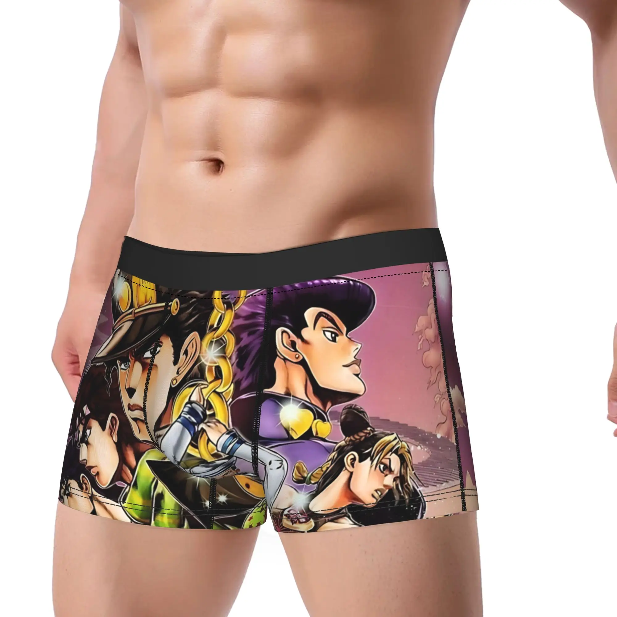 JoJo jojos bizarre adventure Underpants Breathbale Panties Male Underwear Print Shorts Boxer Briefs