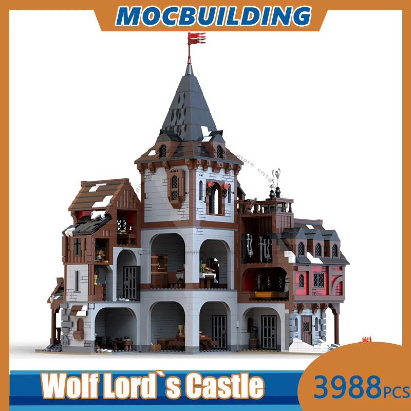 MOC Building Blocks Wolf Lord`s Castle Model DIY Assemble Bricks Collection Display Architecture Creative Toys Gifts 3988PCS