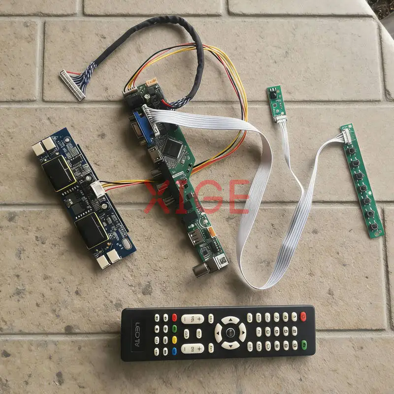 

Matrix Controller Drive Board Fit M190MWW3 HT190WG1 M190MWW1 HSD190MGW1 4-CCFL HDMI+VGA+AV+USB 1440x900 LVDS 30-Pin 1440*900 Kit