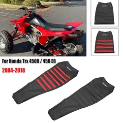 Motorcycle Seat Cover For Honda Trx 450R TRX 450 R 450 ER 2004 - 2018 Ribbed Gripper Waterproof Rubber Soft Seat Covers