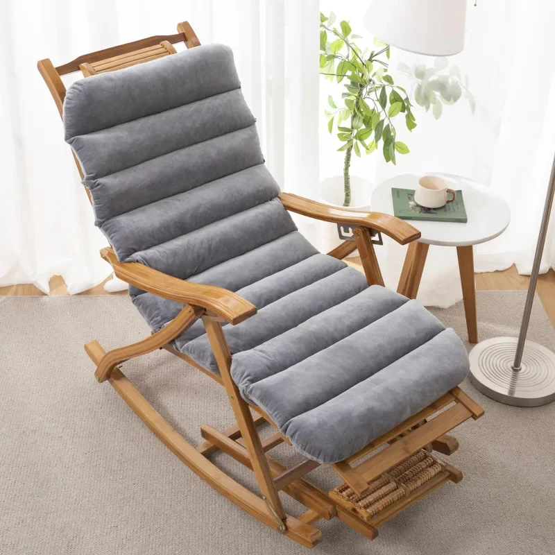 Thicken Lounge Chair Cushion Rocking Seat Cushions 50*125cm Office Chair Cushions Winter Warmth Integrated Chairs Cover
