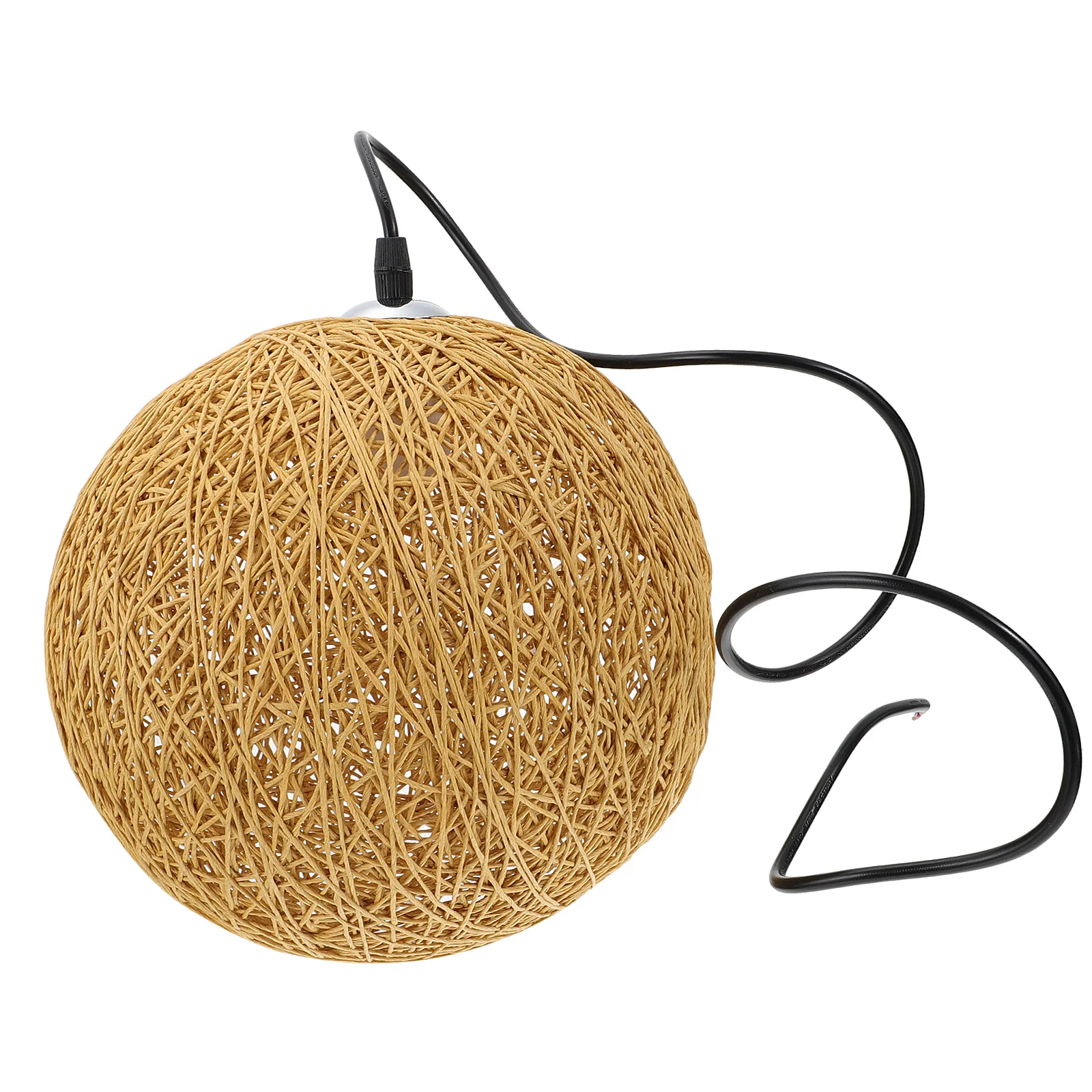 

1pc Rattan Woven Lamp Chandelier Cover Ceiling Light Cover For Hallway Kitchen Cafe Bar Decor Hanging Light Fixture Art Shade