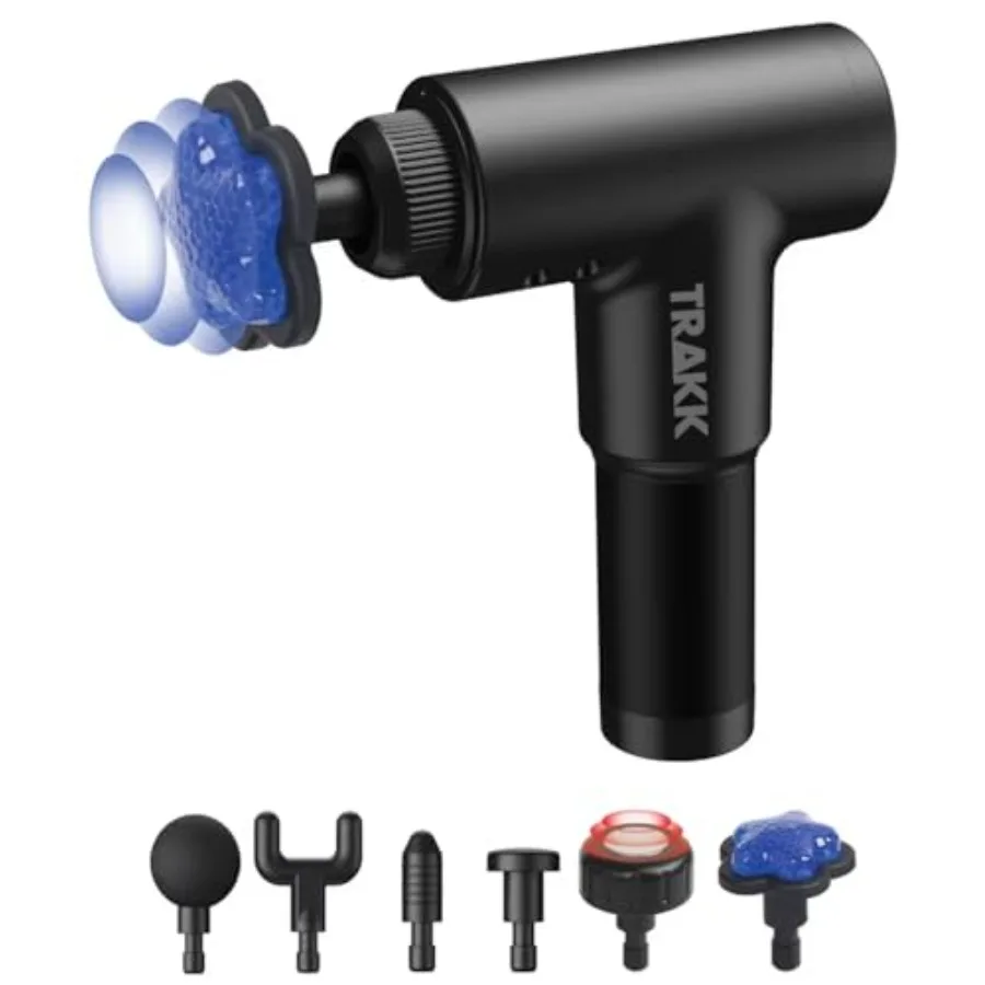 

Массажный пистолет для перкуссионной терапии с функциями горячего и холодного массажа, 6 насадок, аккумулятор 2200 мАч, ультратихий.