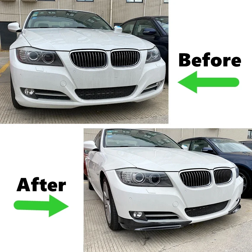 Front Lower Bumper Spoiler Lip Splitter For BMW 3 Series E90 E91 LCI 320i 330i 2009-2012 Front Bumper Lip Diffuser Spoiler - view 4
