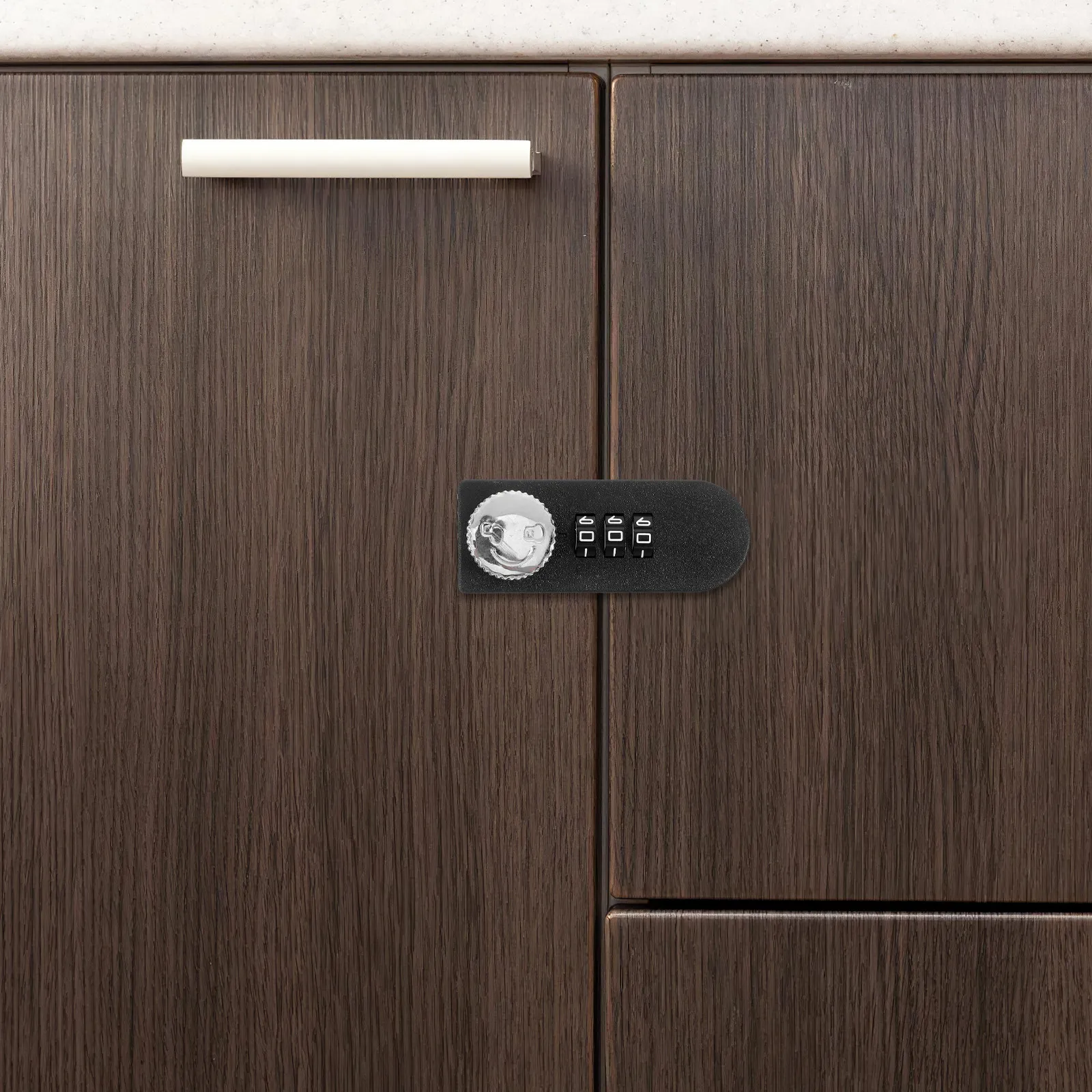 2Pcs Office Cabinet Combination Lock Keyless Desk Drawer Password Security Lock Easy Installation Sturdy ABS Alloy Material