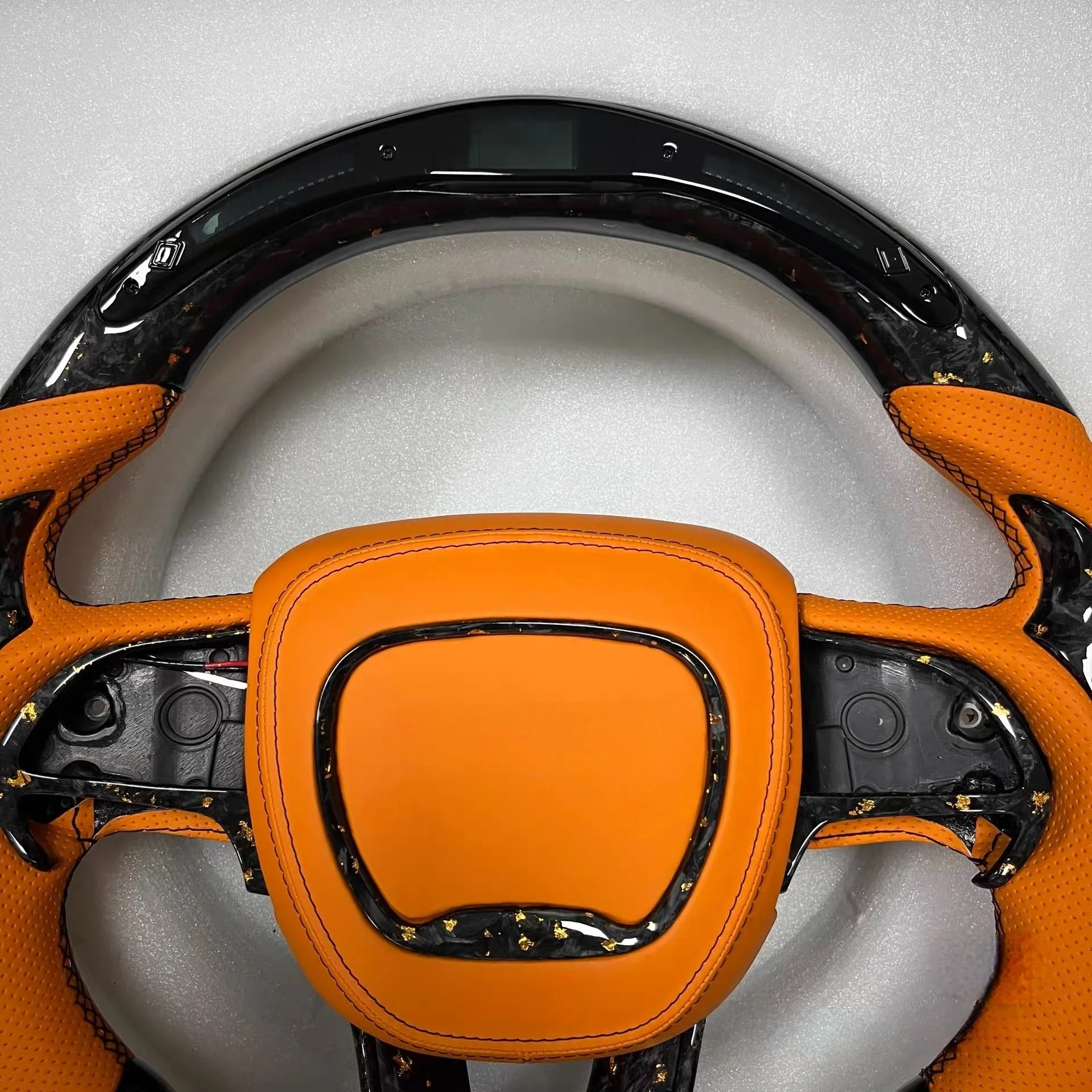 Sports Style Forged Carbon LED Steering Wheel Stitch Designed for Dodge Challenger SRT RT M6 X4 1 Series X3 M2 Sports Models