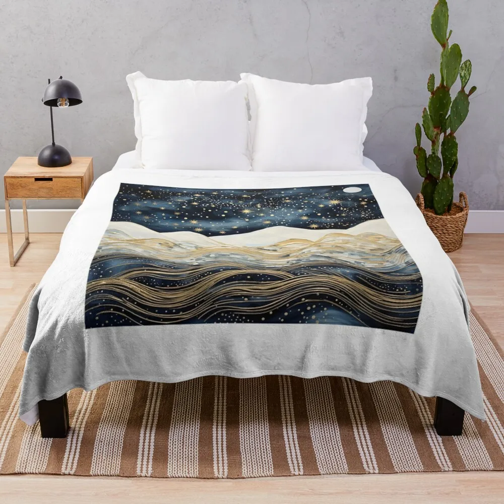 Cold yet enchanting: A winter wonderland landscape Throw Blanket Sofa Throw Decorative Throw Loose Tourist Blankets