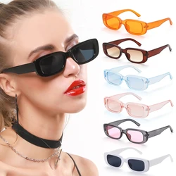 Vintage Black Square Sunglasses Woman Luxury Brand Small Rectangle Sun Glasses Female Gradient Clear Mirror Oculos De Sol Очки