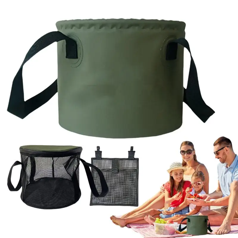 Collapsible Water Bucket Camping Water Container Large Capacity Foldable Water Container Folding Bucket Wash Basin For Camping