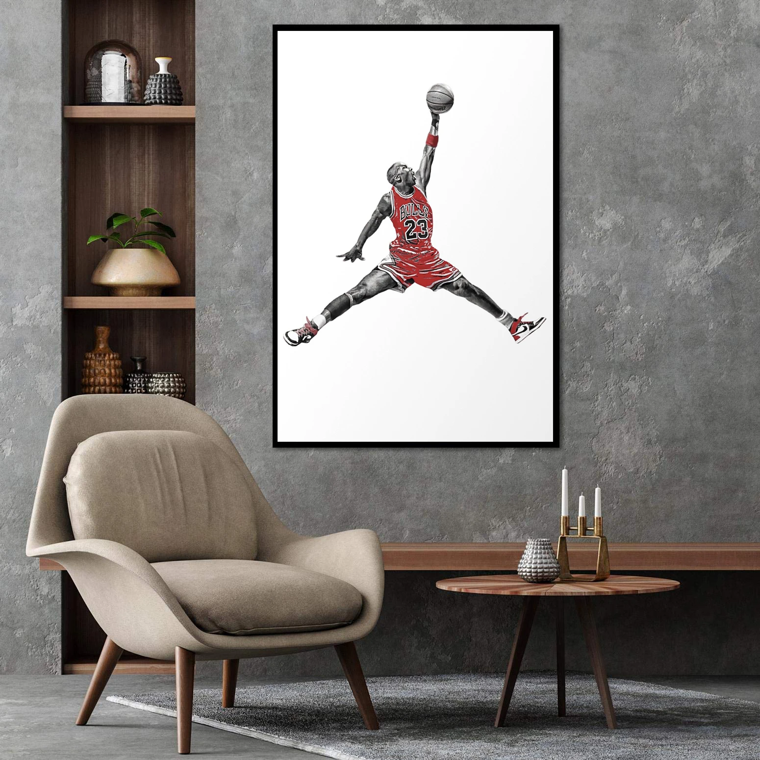Michael Jordan, Chicago Bulls, affiche de Michael Jordan, décoration murale, impression pour décorer les murs.