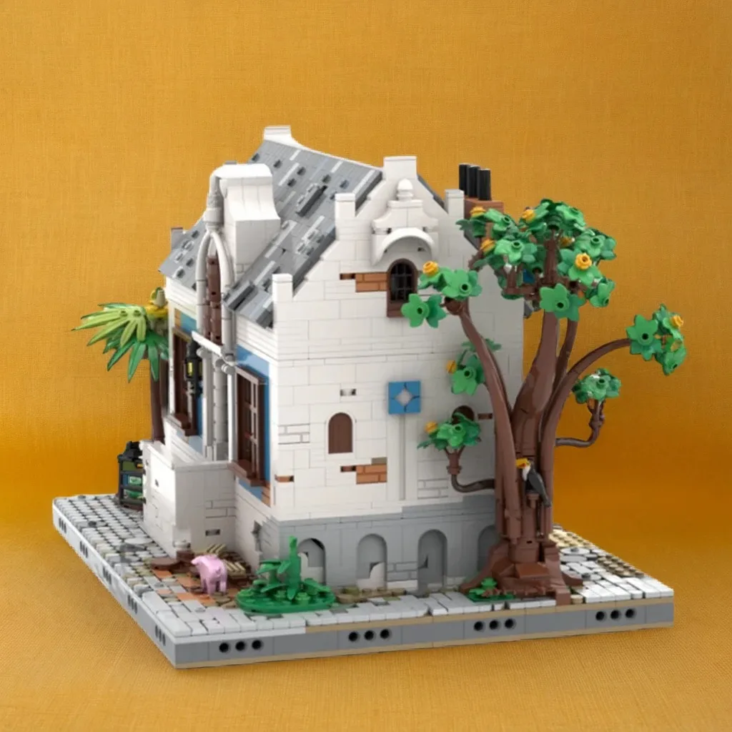 3821pcs MOC Pirates The Three Tuns Tavern Model Building Blocks Christmas Gift Architecture Toy Assemble Collection Creative