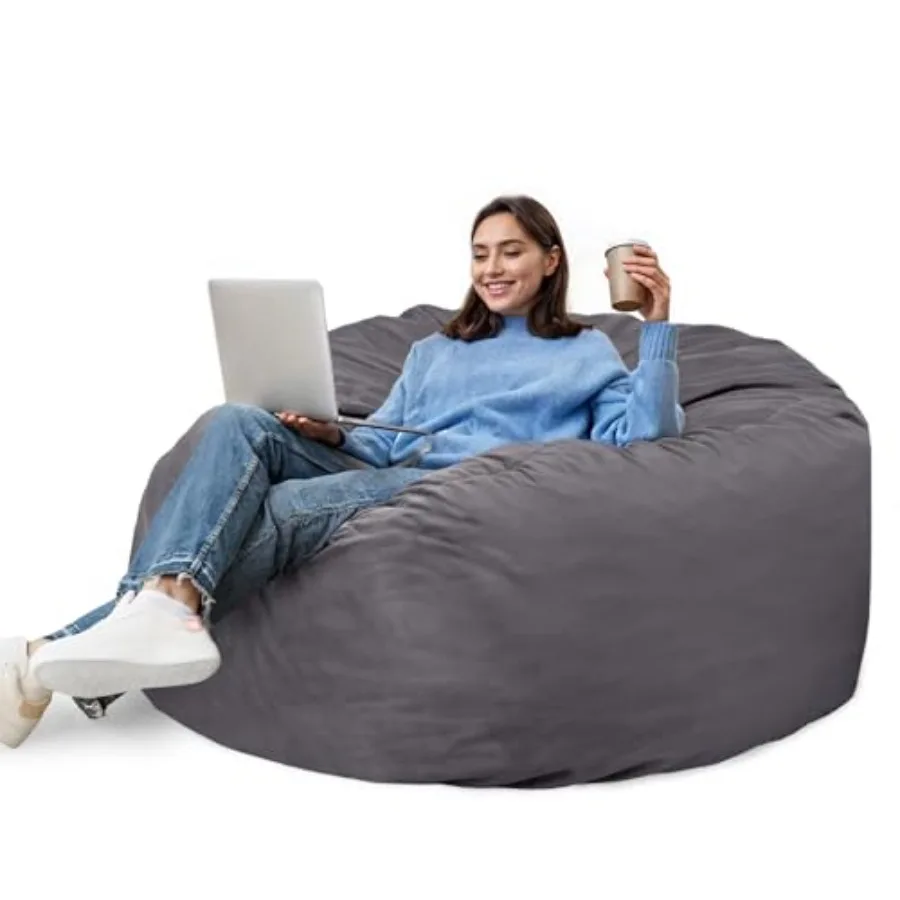 

4Feet for Adults and Oversized Lazy Living Room Furniture with Removable Washable Cover Giant Comfy Gaming Round Couch for Bedr