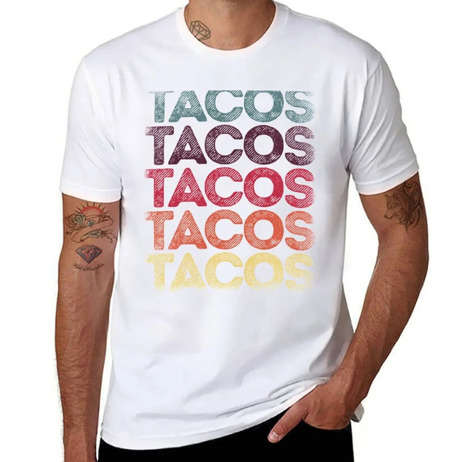

Retro Tacos T-shirt Vintage Taco Tuesday T shirt Mexican Tee T-Shirt man t shirts graphic T-Shirt