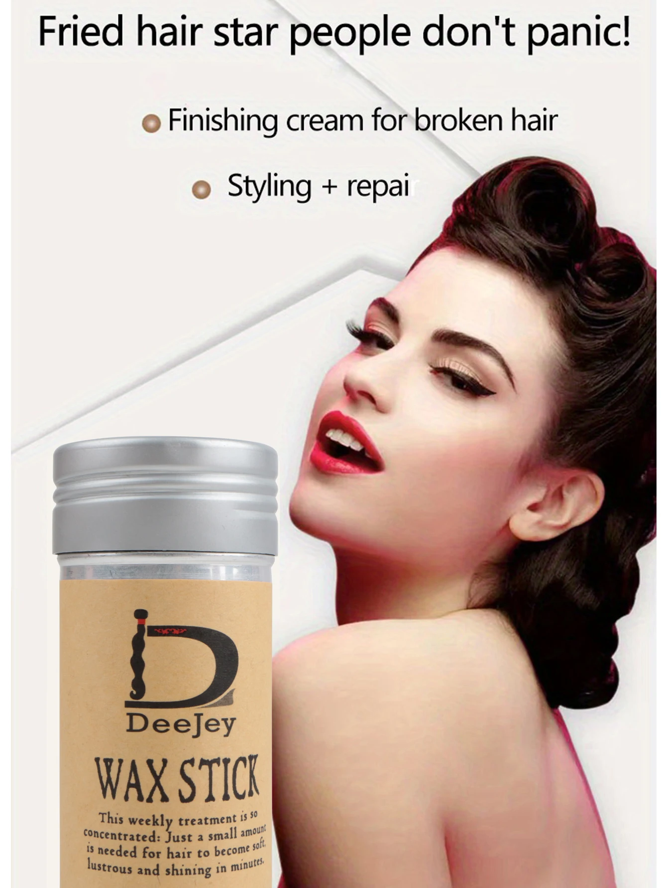 1pc Hair Wax Stick Fixed Hairstyle Non-greasy Moulding Wax Stick Power Styling Your Hair Suitable for Edge Frizz