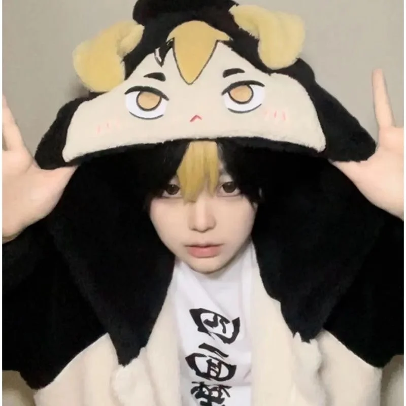 

2025 Haikyuu!! Pajamas Yu Nishinoya Noya San Cosplay Robe And Pants Soft Cute Thickened Coral Velvet Warm Couple Home Wear