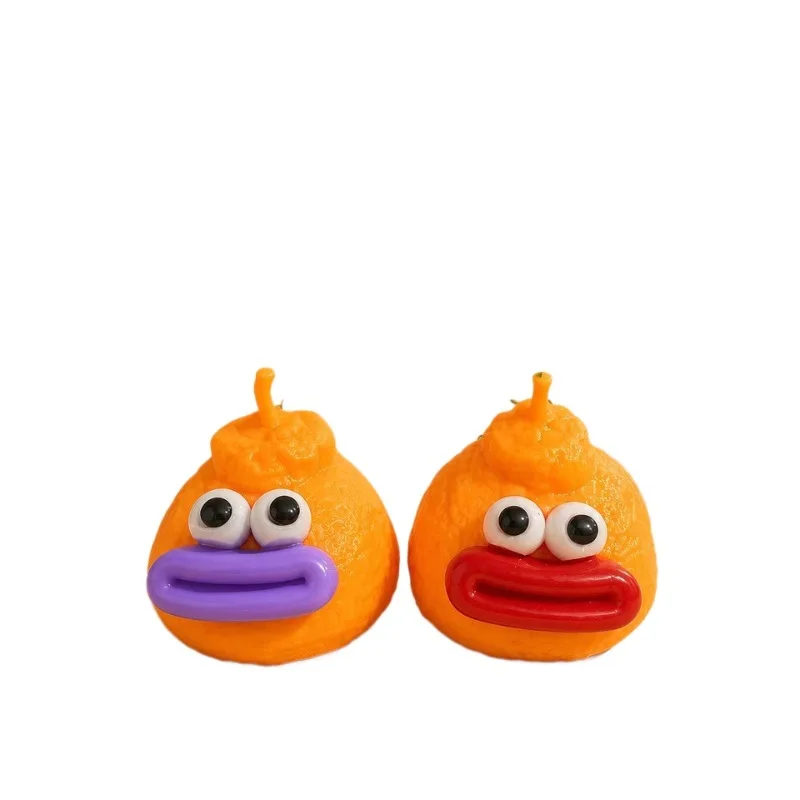 Cute Ugly Orange Building Blocks Squeeze Toy 2026 New Funny Face Slow Rebound Stress Relief Decompression Squishy Vent Toy Gift view 5