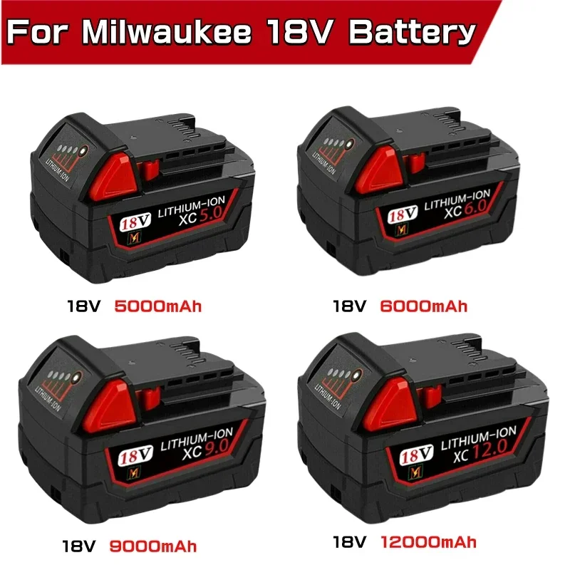 

High Capacity 18V Rechargeable Li-ion Battery for Milwaukee M18 XC Lithium Battery 48-11-1860 48-11-1850 48-11-1840 48-11-1820