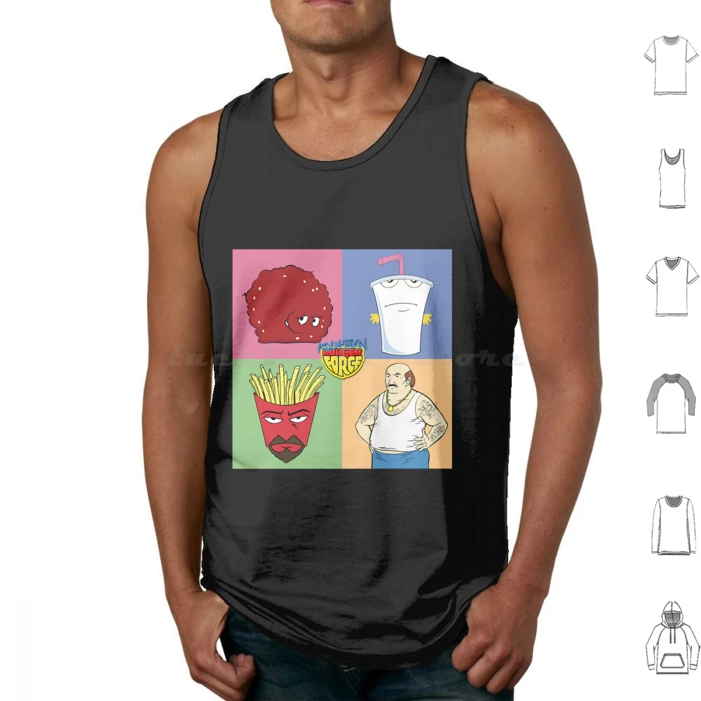 Aqua Teen Hunger Force Tank Tops Vest Sleeveless Aqua Teen Hunger Force Athf Frylock Meatwad Master Shake Adult Swim Aqua