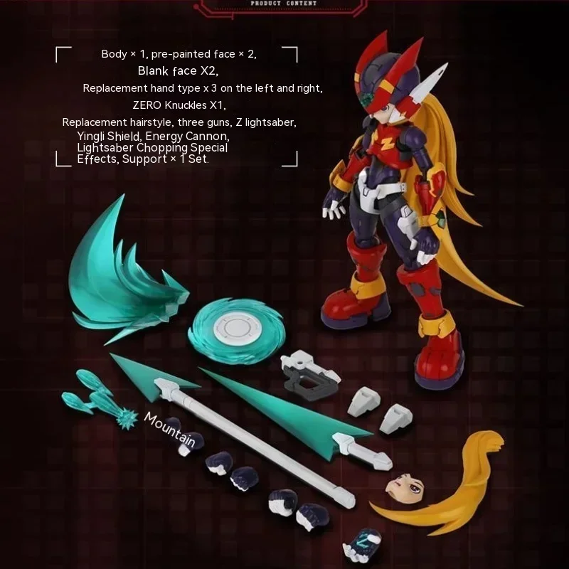 Eastern Model Rockman Zero Mega Man Dwn 17 cm Montagemodell mit Halterung Aktionsspielfiguren Kinder Desktop Ornament Geburtstagsgeschenk