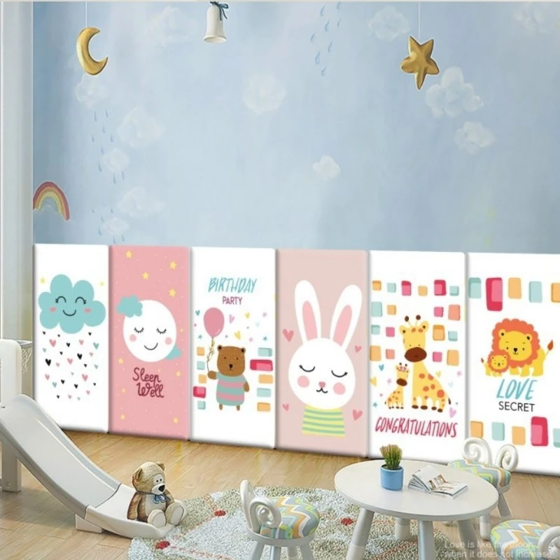 Zagłówek łóżka Cartoon Adhesiva Head Board naklejki do sypialni dla dzieci Cabecero Cama 90 135 150 160cm głowa łóżka Tete De Lit naklejki ścienne