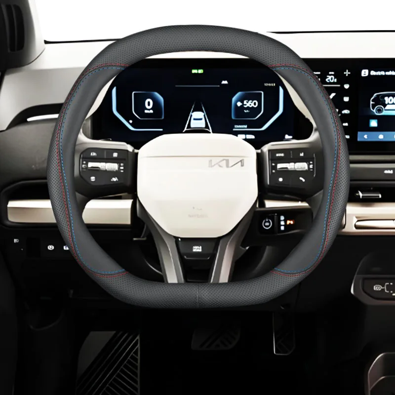 

Leather Car Steering Wheel Cover for ALL NEW Kia K4 GT-LINE Hatchback 2025 2026 Auto Interior Accessories