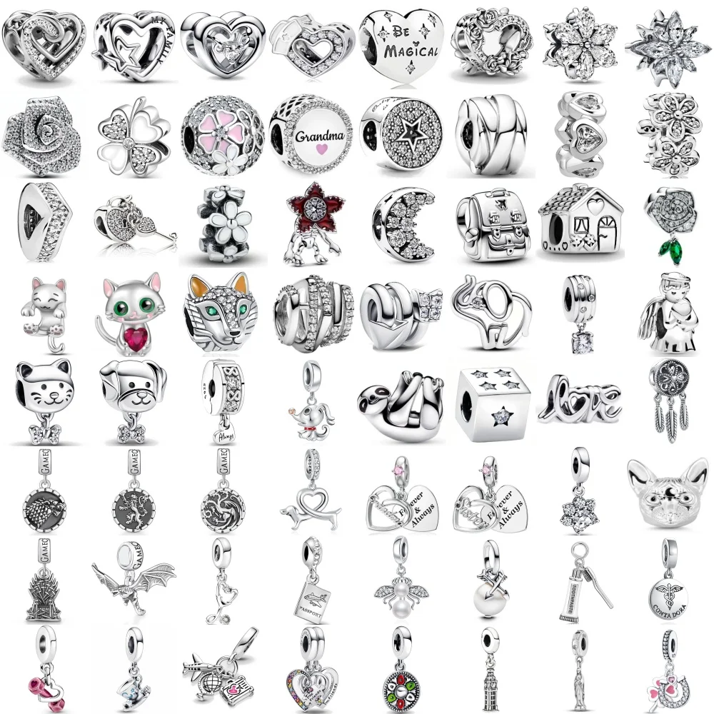 2025 Venta caliente S925 mochila de plata colgante de pata de perro adecuado para pulseras originales accesorios DIY joyería de encanto de alta gama