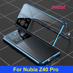 For Nubia Z40 Pro Case Metal Frame Doubl Sided tempered glass Cover camera protection For Nubia Z40Pro  phone Cases