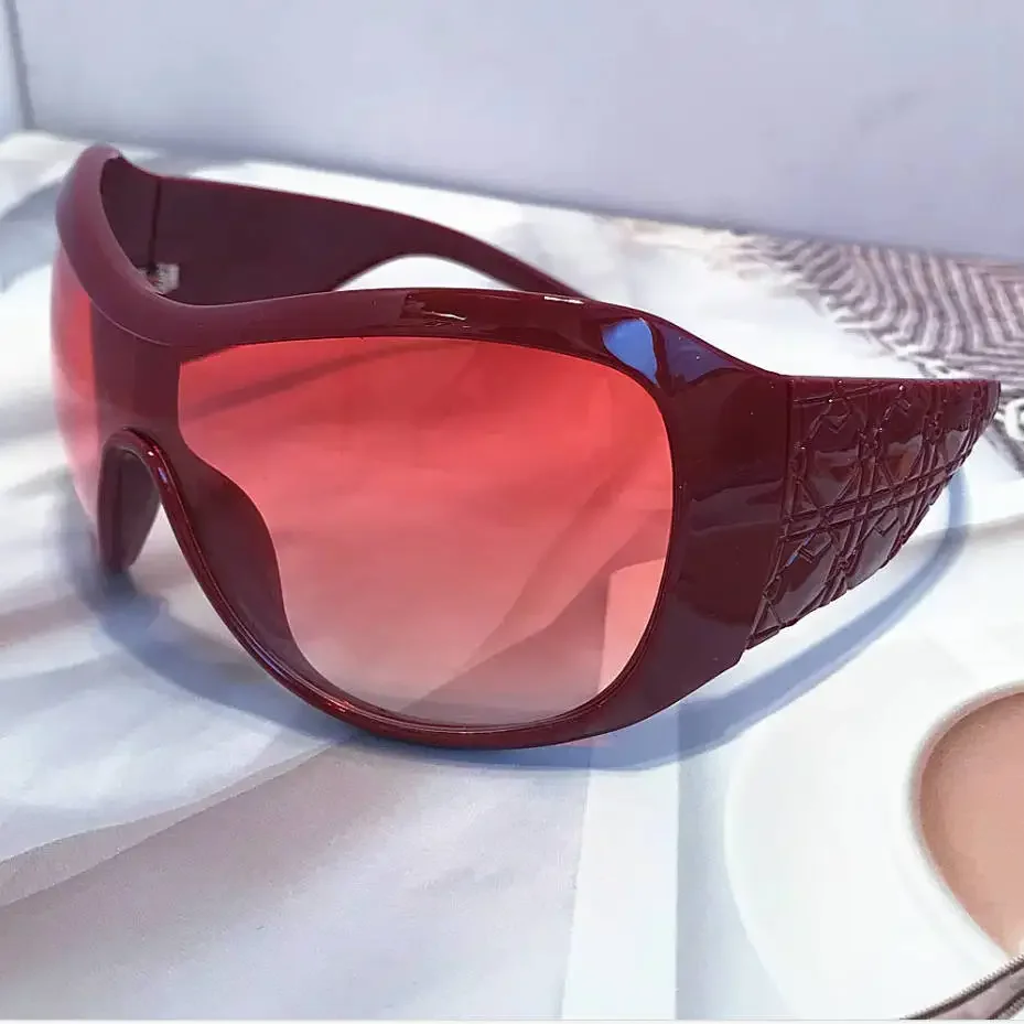 Vintage Square One Piece Shield Y2K Sonnenbrille für Frauen Neue Mode Rot Schwarz Farbverlauf Sexy Sonnenbrille Damen Oversize Shades – Detail 8