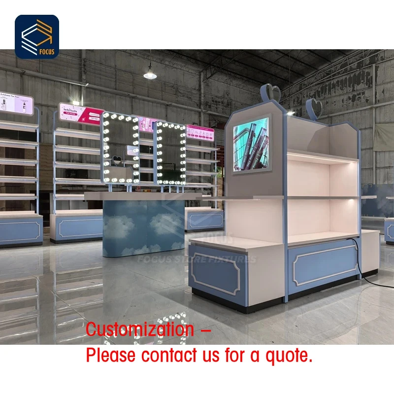 

custom.Retail Outlet Led Lighting Display Cabinet Fit Out Contractor Beauty Display System