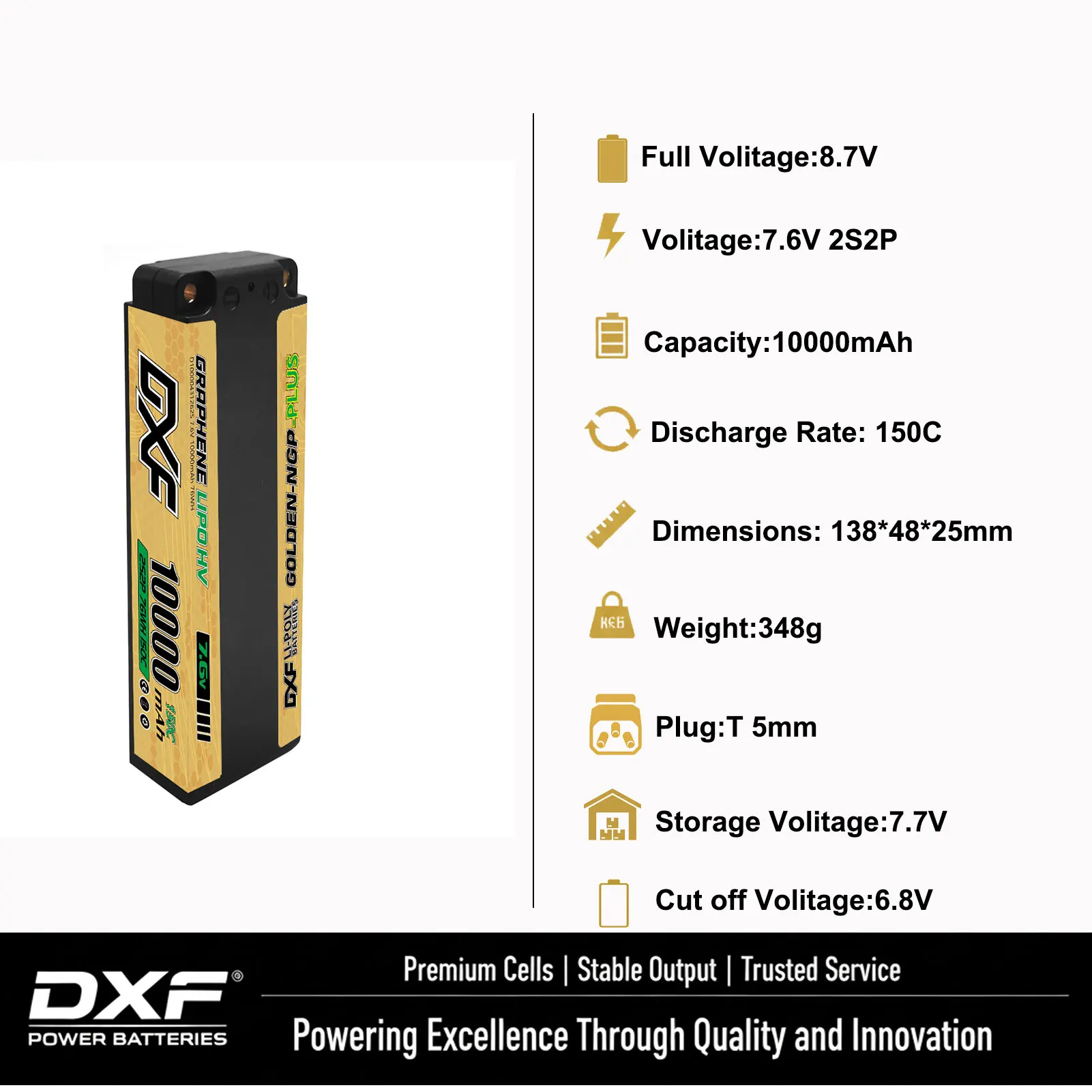DXF Battery Lipo 2s 3s 4s LCG ULCG Shorty HV EFRA NGP 4400mAh 4800mAh 5200mAh 6300mAh 7000mAh 8000mAh 8400mAh 9200mAh 10000mAh
