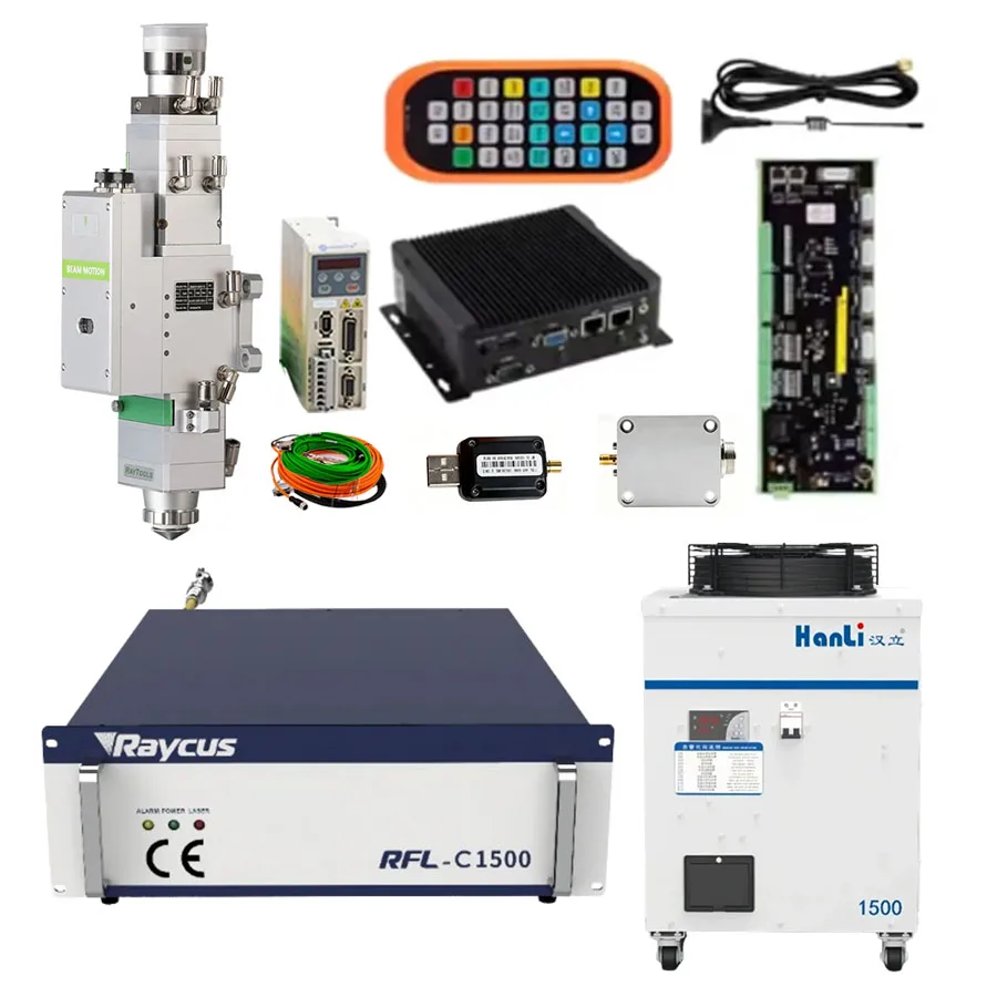 Raytools xc3000 plus laser cutting system BM110 laser cutting head 1500W 2000W/3000W/6000W laser source chiller HL-1500W