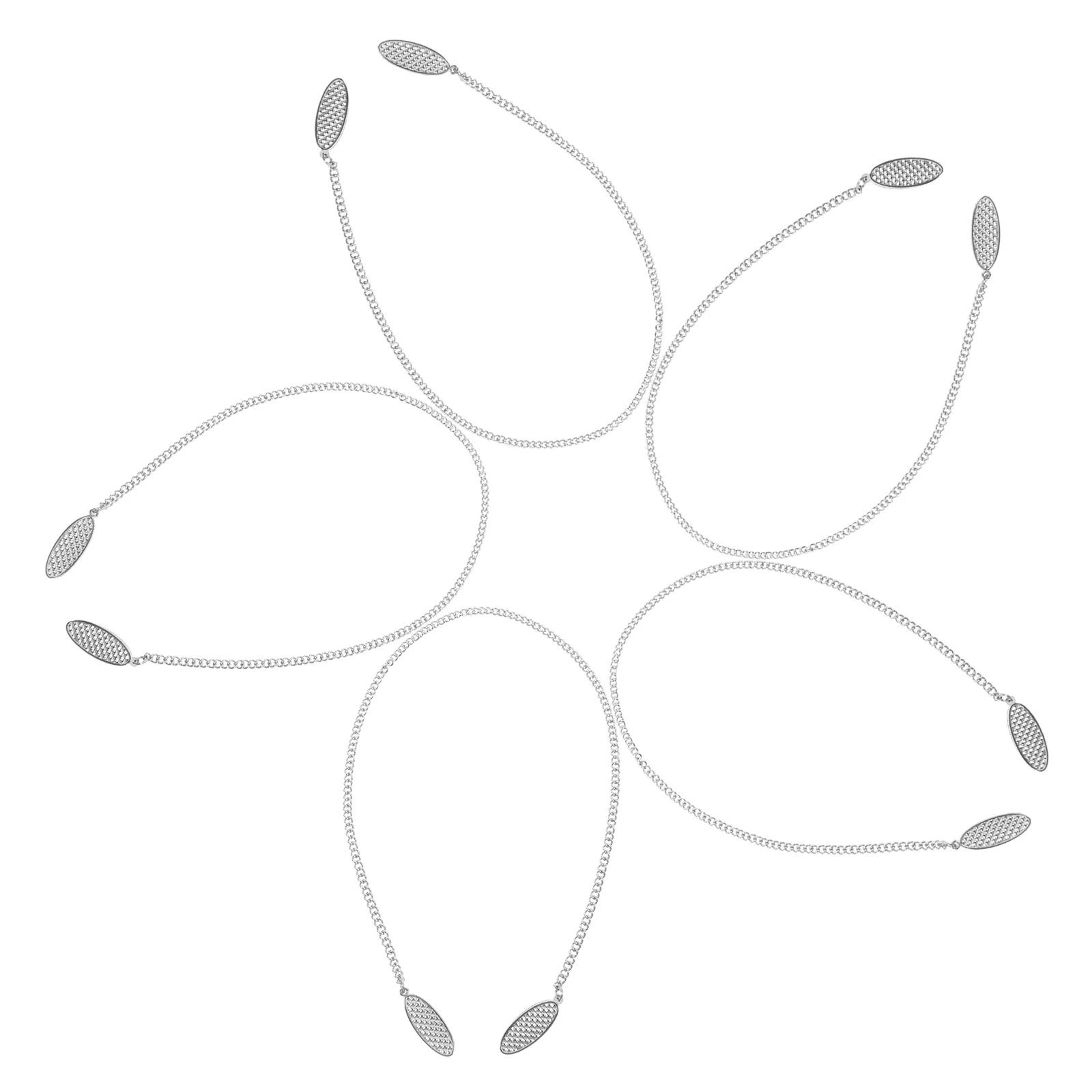 

5 шт., зажимы для салфеток, легкая цепочка из цинкового сплава для домашней столовой, держатель для салфеток, ремешок на шею