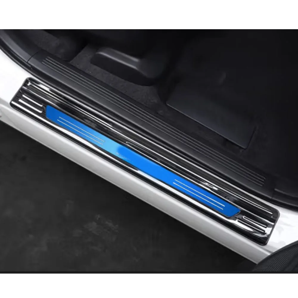 Stainless Steel Car External Sill Scuff Plate Door Pedal Cover For Honda CRV CR-V 2023 2024 Auto Threshold Strip Accessories