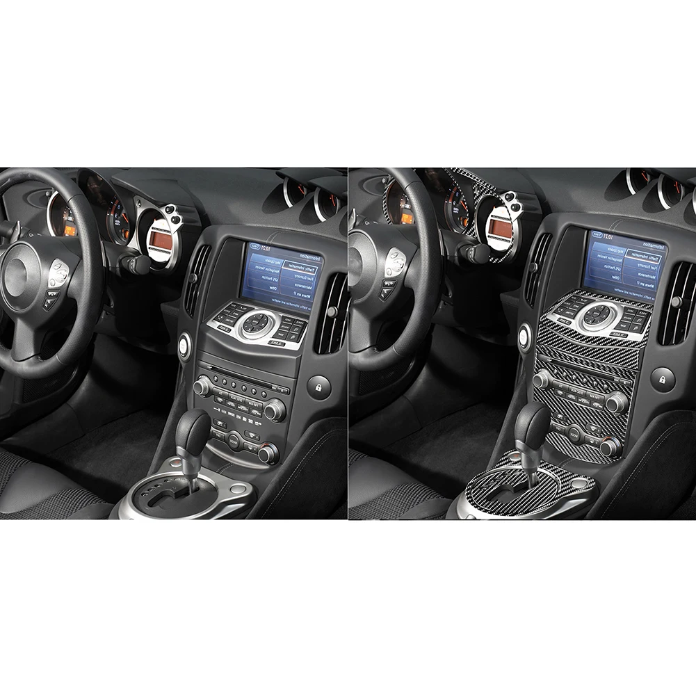 Enhance the Look and Feel of Your For Nissan 370Z 2009 2020 with this Carbon Fiber Interior Full Set Kit Cover Trim