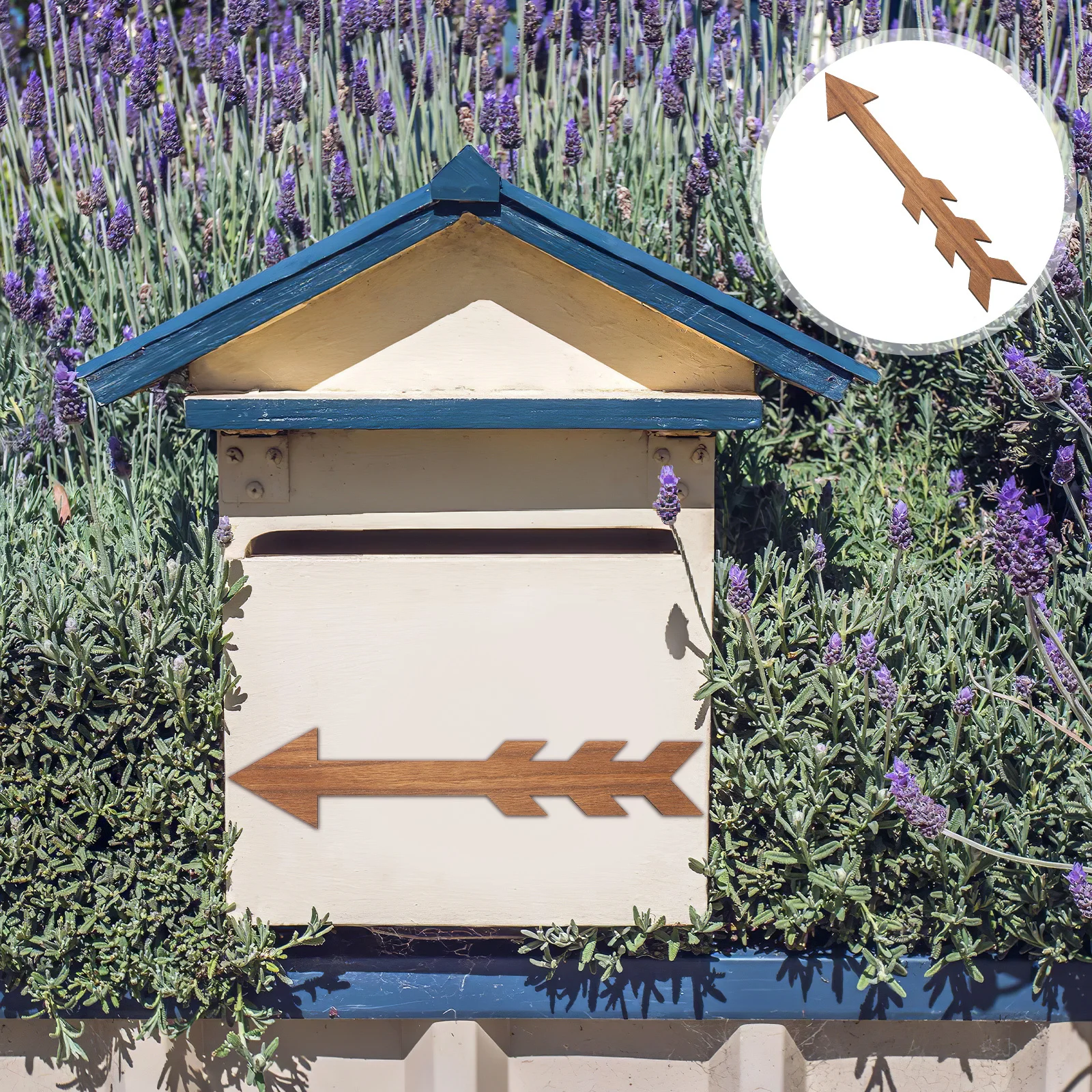 

2Pcs Garden Mailbox Decor Wood Arrow Sign for Outdoor Rustic Wall Art Farmhouse Entryway Decoration Weather Resistant Solid Wood