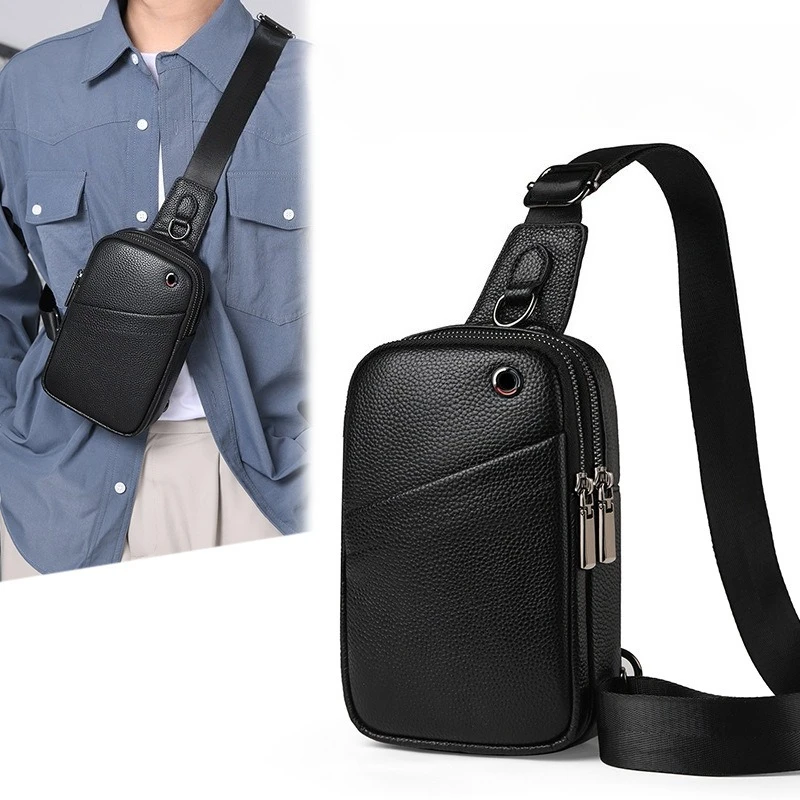

New Simple Men's Chest Bag - Multi-functional Casual Outdoor Single-shoulder Bag - Fashionable Large-capacity Crossbody Bag