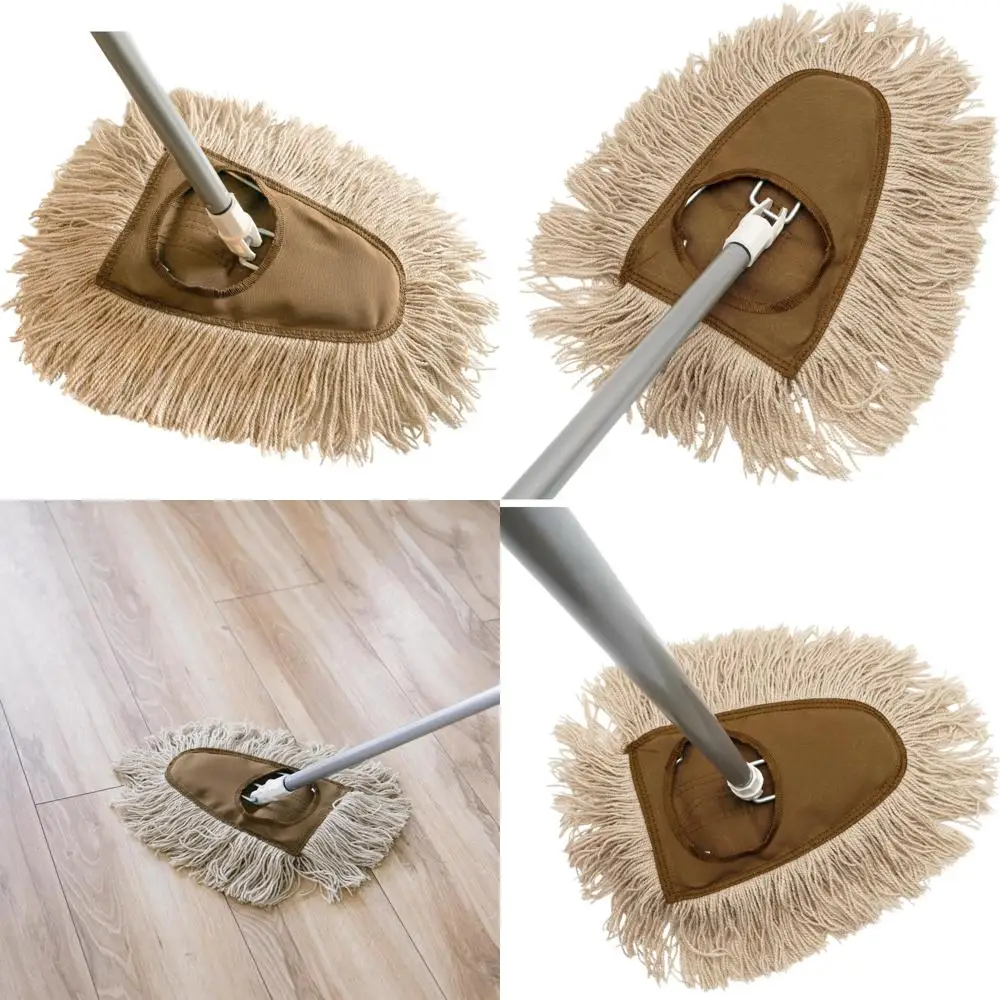 

Washable Nylon Dry Mop for Efficient Dust and Dirt Removal from Surfaces and Hard-to-Reach Spots - Complete Mopping Solution