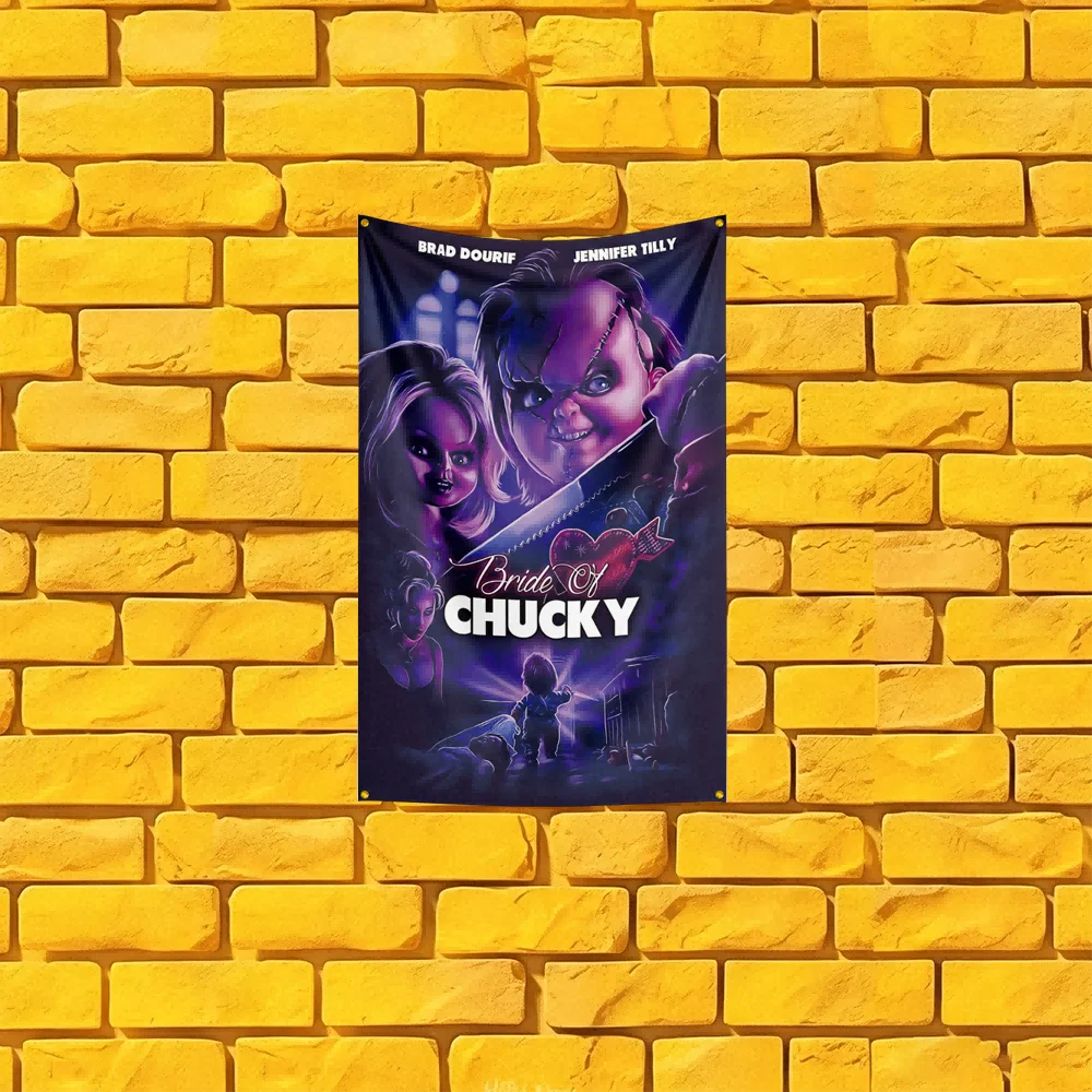Chucky Child's Play Tribute Movie Flag 3x5 FT Polyester Decorative Banner For Home Theater Wall Decor Fan Gift