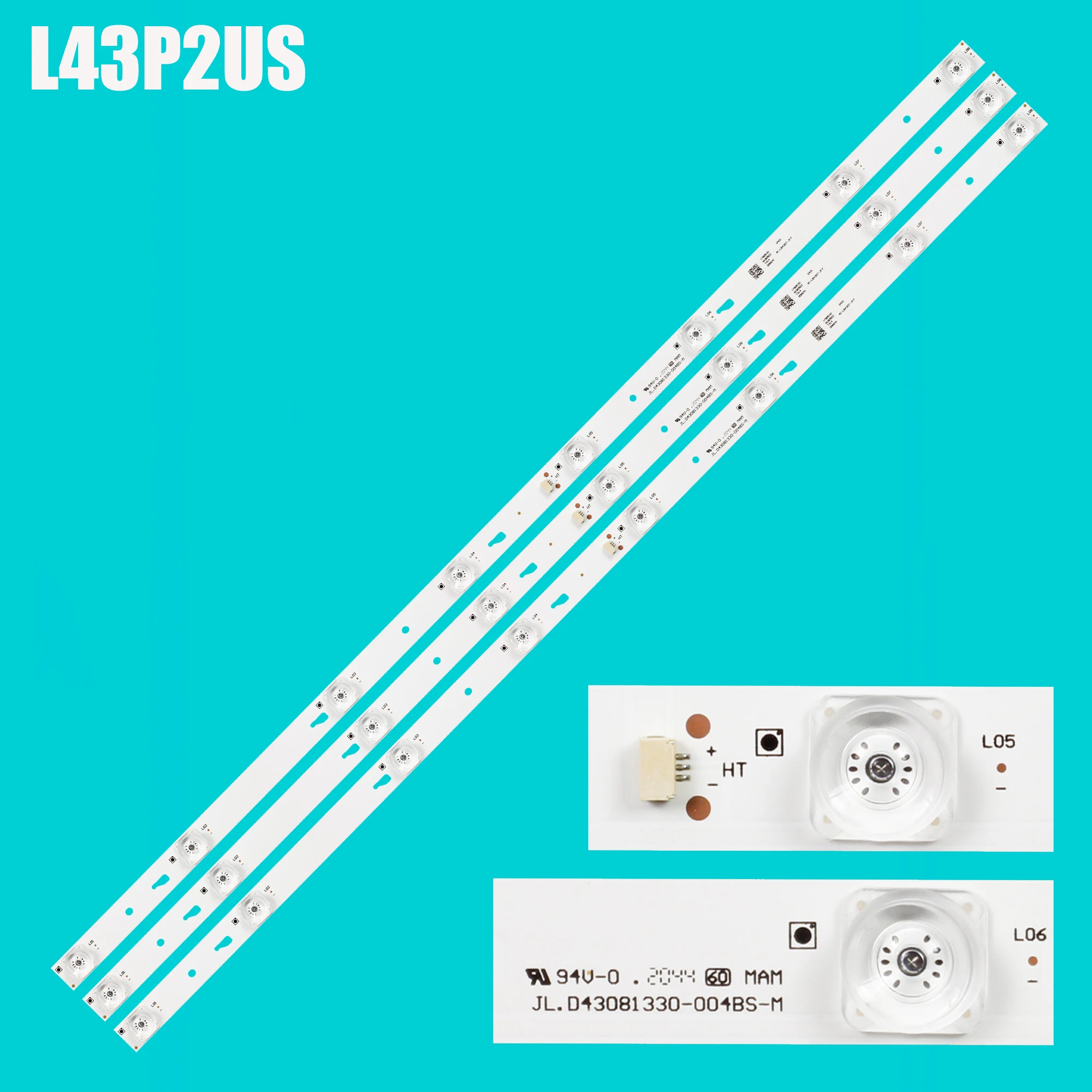 LED-Hintergrundbeleuchtungsstreifen für 43UC6306 43UC6406 43UC6316 43UC6326 43DP608 43UD6206W D43A810 TOT_43D2900_3X8 OEM43LB06_LED3030F2.1