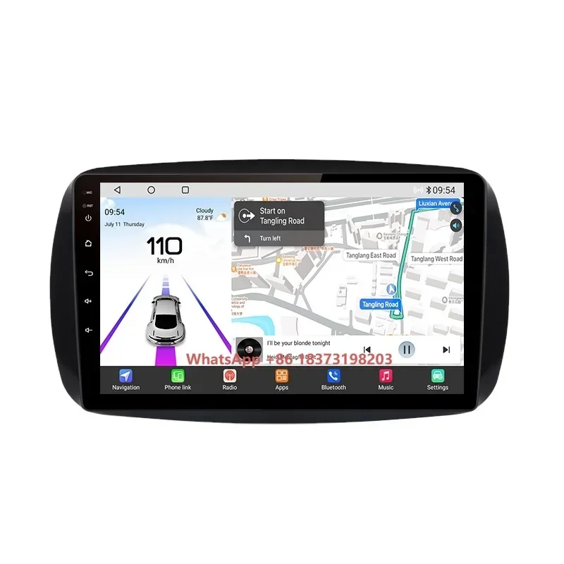 

Junsun Qualcomm 6125 Android Car Radio for Smart 2016 1.8 GHz QLED Carplay Car Radio Head Unit for Benz Smart 2016