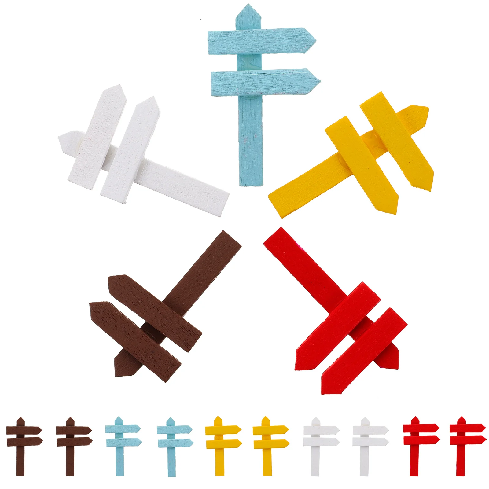 25 قطعة سياج صغير خشبي مصغر حديقة أداة زخرفة Diy بها بنفسك ديكور منزل حديقة صغيرة اكسسوارات الخشب الحرفية #2