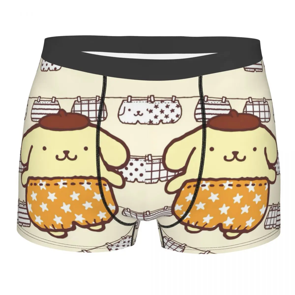 

Custom Cartoon Anime Pom Pom Purin Boxers Shorts Mens Briefs Underwear Fashion Underpants