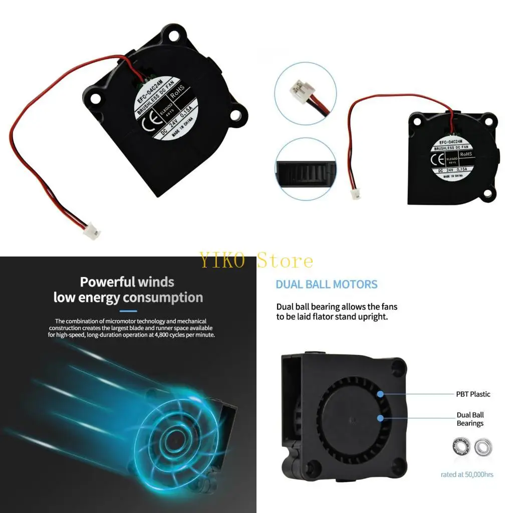 

K32C High Compatibility 4015 Double Ball Bearing Cooling Fan Easy Setups For 3/4Pro