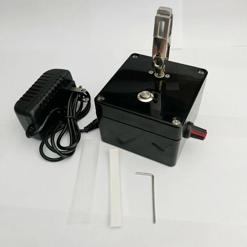 

Мини-электрический станок для скручивания проволоки, эффективное скручивание медной проволоки, полный комплект для изготовления аксессуаров для волос вручную, с черным футляром, патроном и блоком питания.