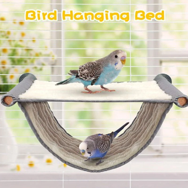 Winter Warm Bird Nest House Shed Hut Hanging Hammock Finch Cage Plush Fluffy Birds Hut Hideaway for Parrot Bird Cage Accessories